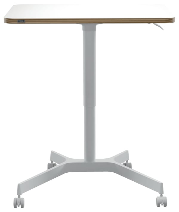 Leitz Ergo høydejusterbart skrivebord med hjul 60x80 cm hvit
