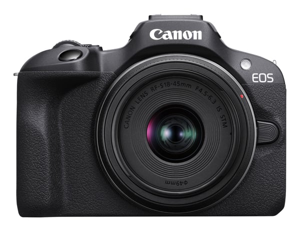 Canon EOS R100 järjestelmäkamera, paketti, RF-S 18–45 mm -objektiivi, 24,1 MP, APS-C