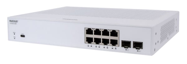 Ruckus ICX 8100 - Switch - Styrt - 8 x 10/100/1000 (PoE+) + 2 x 1 Gigabit SFP - rackmonterbar - PoE+ (124 W)