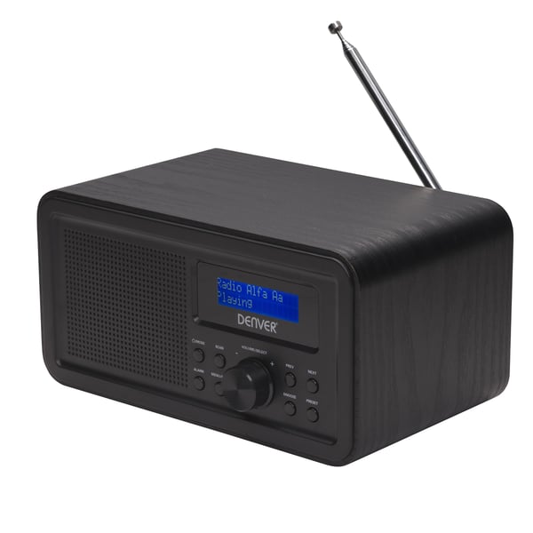 DENVER DAB-30 - Bærbar DAB-radio - 1 watt - svart