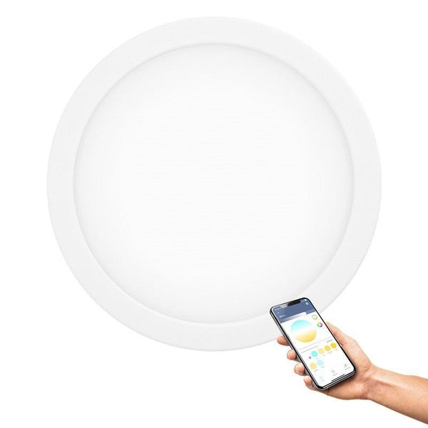 EGLO Fueva-Z, Smarttaklampe, ZigBee, Hvit, LED, Aluminium, Plast, Kjølig hvit, Nøytral hvit, Varm hvit