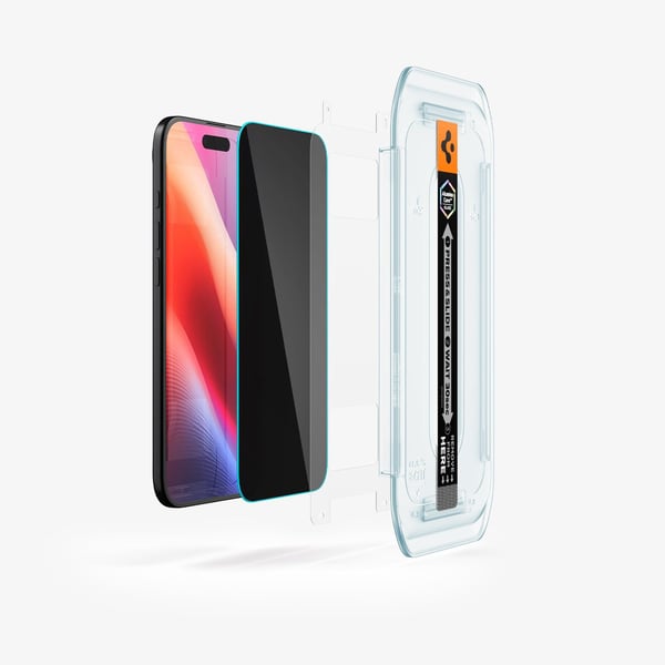 Spigen Glas.tR EZ Fit Privacy, Apple, iPhone Air, Dammresistent, Reptålig, Svart, 2 styck