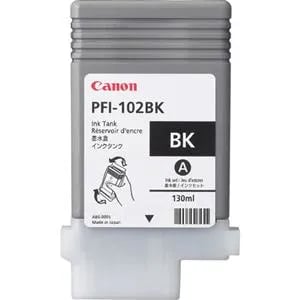 Canon PFI-102 BK - 130 ml - svart - original - blekkbeholder - for imagePROGRAF iPF510, iPF605, iPF650, iPF655, iPF710, iPF720, iPF750, iPF755, LP1...