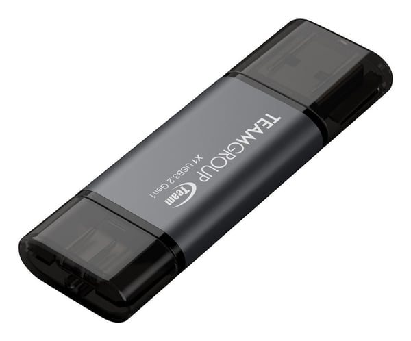 Team X1 - USB-flashstasjon - 64 GB - USB 3.2 Gen 1 / USB-C - mattgrå