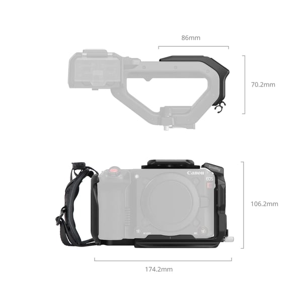 SmallRig 5657, 181,4 mm, 174,2 mm, 114,3 mm, 272 g, 180,5 mm, 184 mm