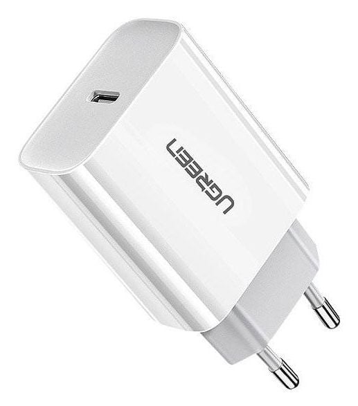 Ugreen - Strømadapter - 18 watt - PD 3.0, QC 4.0 (24 pin USB-C) - hvit - Europa