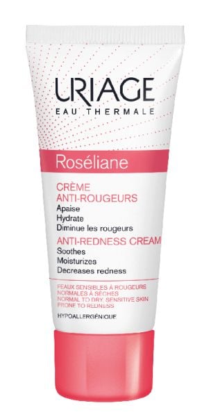 Uriage Roséliane Anti-Redness Cream, Dag- og nattkrem, Kvinner, Sensitiv Hud, Ansikt, Motvirker rødhet, Fuktighets krem, Reparering, Mykgjører, Ber...