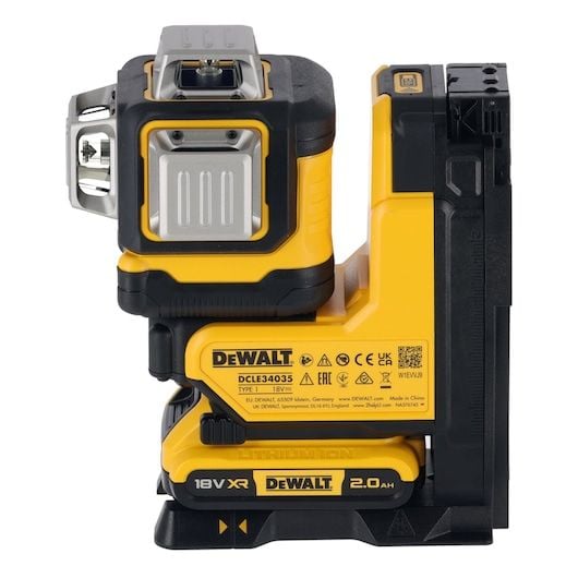 DeWALT DCLE34035D1-QW linjelaser 80 m 3x360° 3 mm/m 18V 2 Ah-batteri, grön