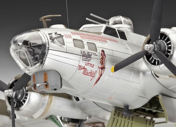 Revell B-17G Flying Fortress, Flymodell med fastvinge, Monteringssett, 1:72, B-17G Flying Fortress, Plast, Second World War