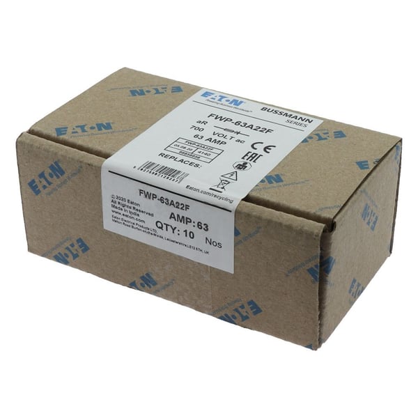 Bussmann FWP-63A22F, 10 styck, 23 mm, 58 mm, 23 mm, 2,2 cm, 62,6 g