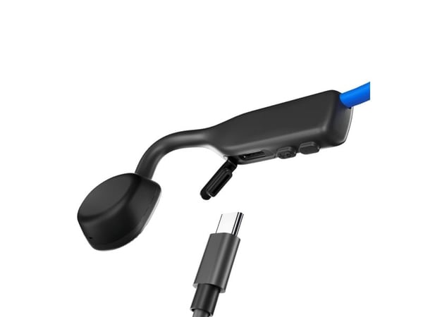 AfterShokz OpenMove - Hodetelefoner med mikrofon - åpent øre - bak-nakken-montering - Bluetooth - trådløs - blå