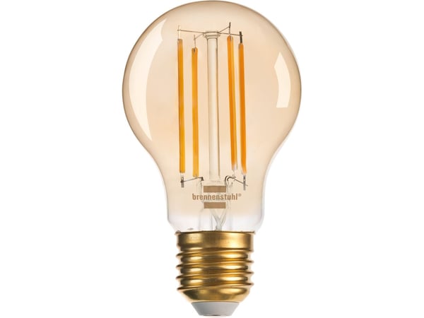 Brennenstuhl - LED-filamentlyspære - form: globus - E27 - 4.9 W - klasse F - varmt hvitt lys - 2200 K
