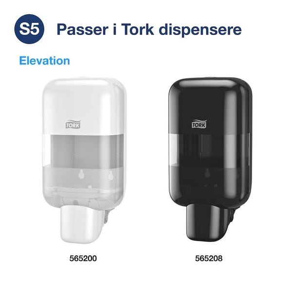 Tork S5 Mini toalettseterens 525 ml - uparfymert - (8 stk. per kartong)