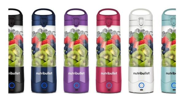 NutriBullet Portable, Bærbar blender, 0,475 l, Pulsfunksjon, Isknusing, 0,5 m, Lilla
