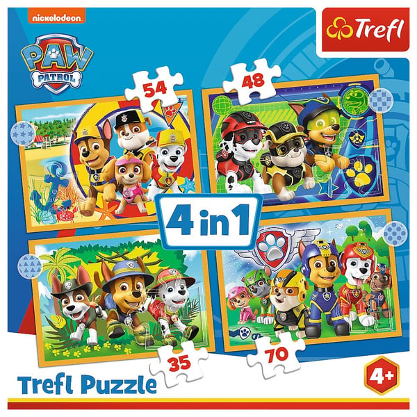Trefl Holiday Paw Patrol, 35 stykker, Tegneserier, 4 år