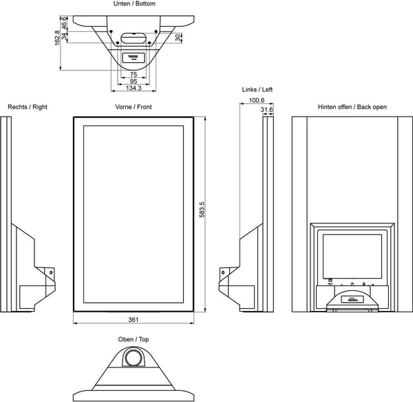Siemens 6AV7863-7MA17-2NA0, 1920 x 1080 pixlar, 583 mm, 12,1 kg, 670 mm, 565 mm, 280 mm
