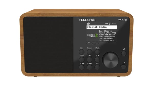 Telestar 5701200, Internet, Digital, DAB+, FM, 10 W, TFT, 6,1 cm (2,4")
