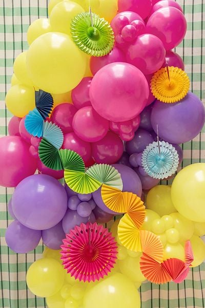 PartyDeco GRB19, Koristenauha, Paperi, Monivärinen, Yksivärinen, Juhla, Seinä