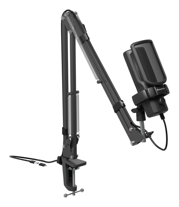 GENESIS Radium 251, Mikrofon till spelkonsol, -40 dB, 50 - 16000 hz, 24 bit, 192 kHz, Kardioid