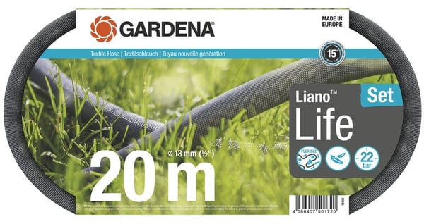 Gardena Trädgårdsslang Liano Life 20 m. - Set