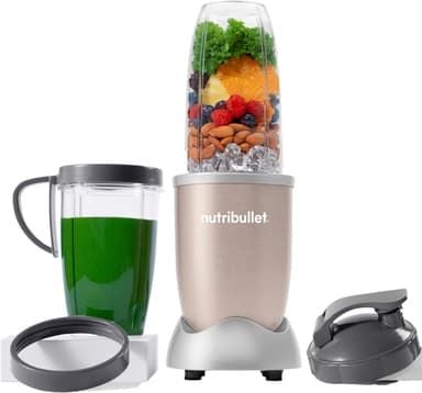 NutriBullet NB907CP, blender for matlaging, 0,946 L, 900 W, svart, gull