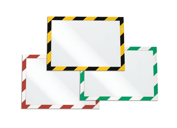 Tietokehys DURAFRAME® SECURITY A4, valkoinen/vihreä - 2 kpl/pakkaus