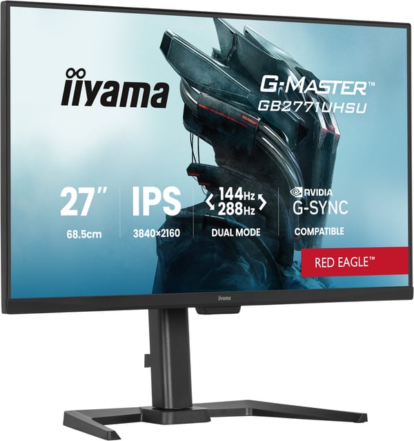 iiyama G-MASTER Red Eagle GB2771UHSU-B1 - LED-skjerm - gaming - 27" - 3840 x 2160 4K @ 144 Hz - IPS - 450 cd/m² - 1500:1 - 0.8 ms - 2xHDMI, Display...