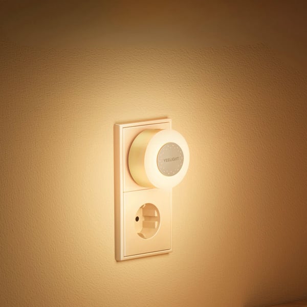Yeelight YLYYD-0021, Plug-in nattlampa, Vit, 0,25 W, 2700 K, 2 LM, Sensor