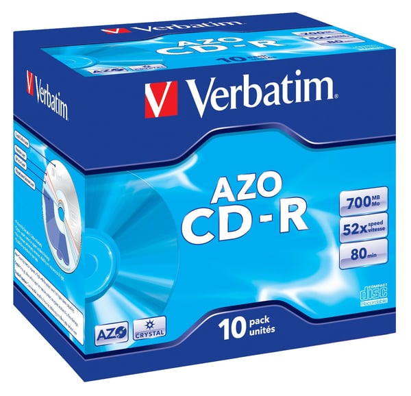 Verbatim AZO Crystal - 10 x CD-R - 700 MB 52x - cd-levyt - CD-levyt