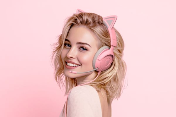 Razer Kraken Kitty V3 X, Langallinen, 20 - 28000 Hz, Pelaaminen, 270 g, Kuulokkeet, Vaaleanpunainen