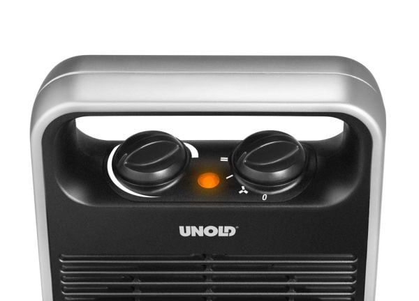 Unold 86106, Sähkökäyttöinen lämpötuuletin, 1,45 m, CE, Sisätila, Lattia, Taulukko, Musta, Hopea