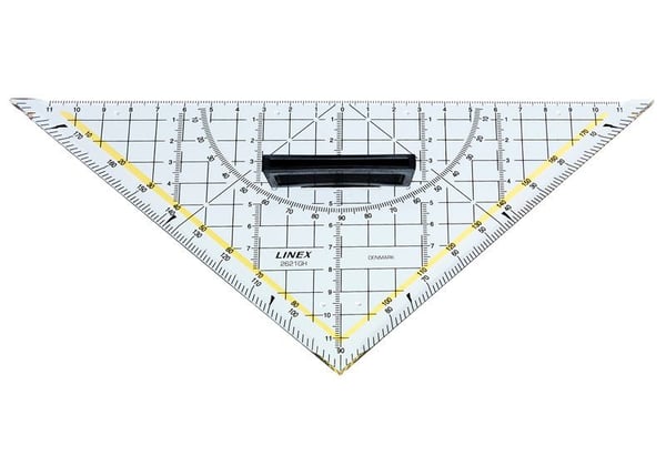 Geometritrekant Linex, 21 cm, 45 grader
