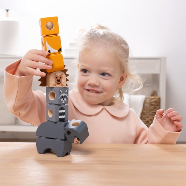 Melissa & Doug MDT BBN Blockables Woodland Crtrs GML, 2 år, 16 stykker, Tre