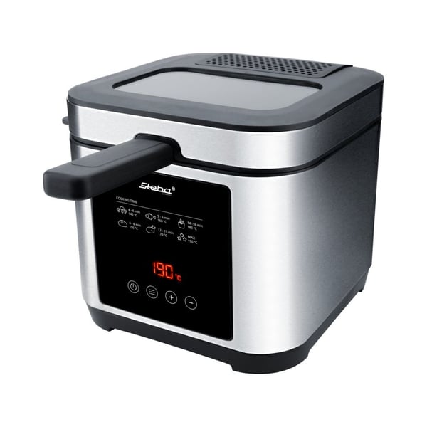 Steba DF 150F Färg: rostfritt stål svart, fritös, 2,5 L, 0,8 kg, 190 °C, 120 min., Enkelt