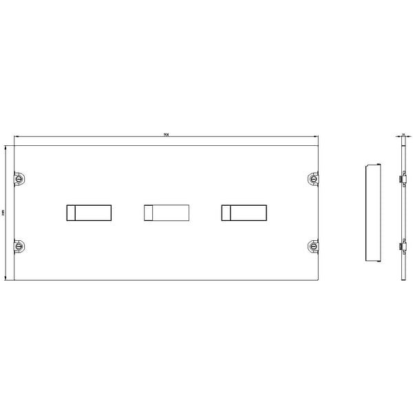 Siemens 8GK67316KK33 ALPHA 630 Universal Leistungsschalter-Bausatz 3x 3VA10-11/100A/160A 3+4-polig Leistungsschalter-Bausatz 1 St., 400 mm, 900 mm,...