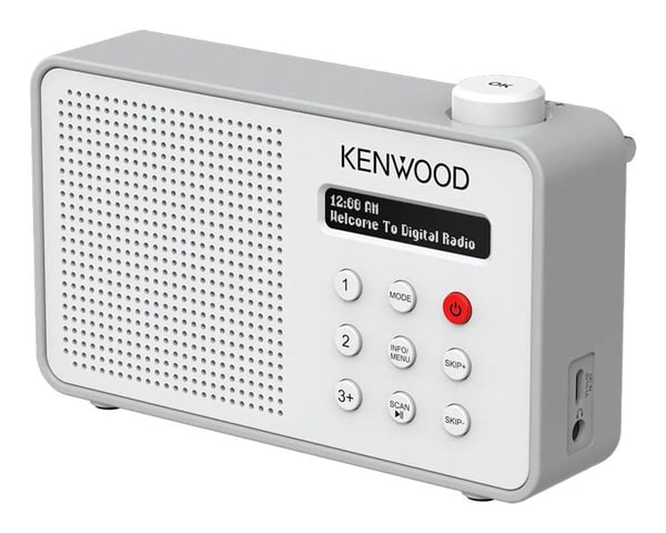 Kenwood CR-M25DAB-W kannettava DAB+/FM-radio 3,2 W, valkoinen
