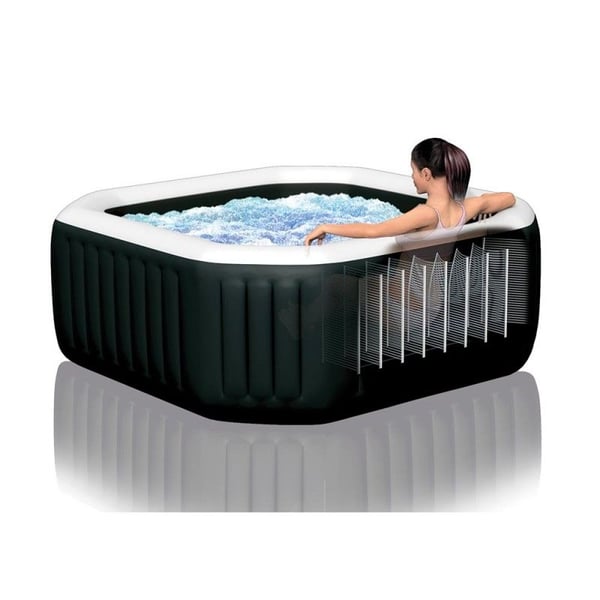Intex PureSpa poreallas 1098 L Jet & Bubble Deluxe 218x71 cm, musta