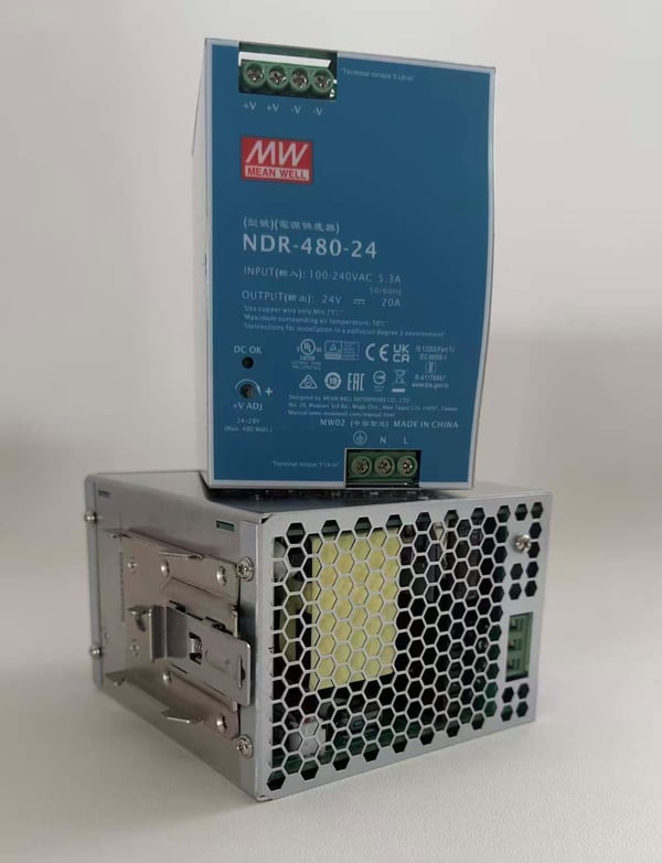 Ernitec ELECTRA-PWR-480-24V, 480 W, 4.8 A, Aktiivinen, Ylijännite, Sininen, Passiivinen