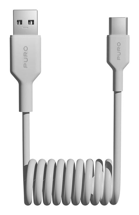 PURO PUCAC10WSPWHI, 1 m, USB A, USB C, USB 2.0, Hvit
