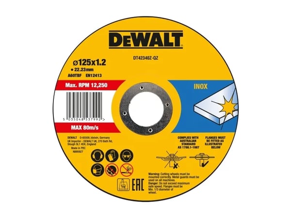 DeWALT DT42340Z-QZ - Skärskiva - för metall, inox steel - 125 mm