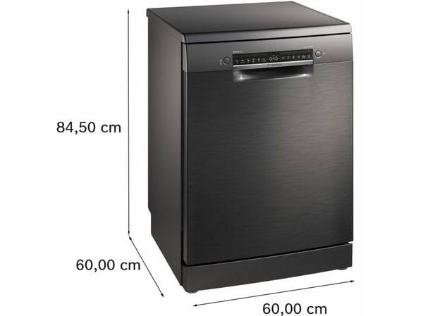 Bosch Serie | 4 SMS4EMC06E - Oppvaskmaskin - Wi-Fi - Nisje - bredde: 60 cm - dybde: 55 cm - høyde: 81.5 cm - svart inox