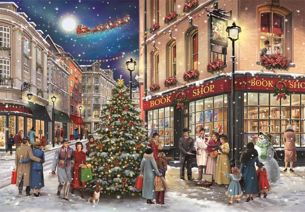 Clementoni Puslespil HQC A Christmas Stroll, 1000 brikker