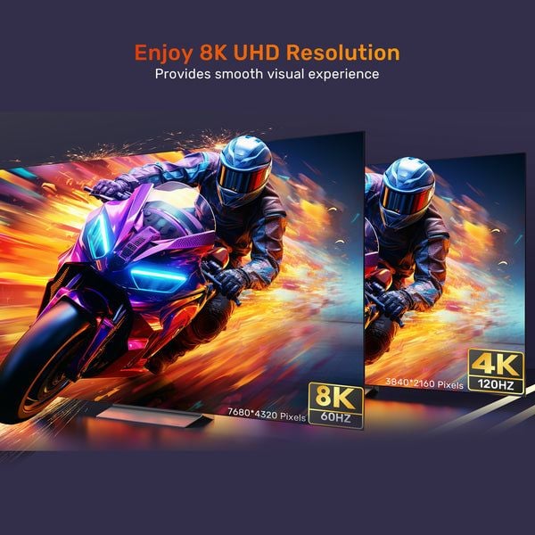 Unitek skjøtekabel HDMI (M) - HDMI (F) 2.1, 8K 2m