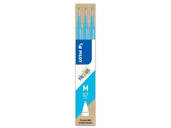 Refill Pilot Frixion Medium 0,7mm lyseblå (3 stk.)