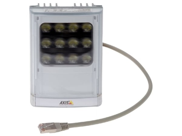 AXIS T90D25 - Hvit LED-illuminator - takmonterbar, stangmonterbar, veggmonterbar - innendørs, utendørs - 25 watt - hvit, sølv - for AXIS M5075-G, P...