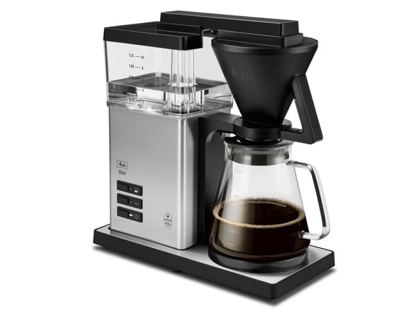 Melitta ONE, Kaffebrygger (drypp), 1,25 l, Malt kaffe, 1525 W, Svart, Rustfritt stål, Gjennomsiktig