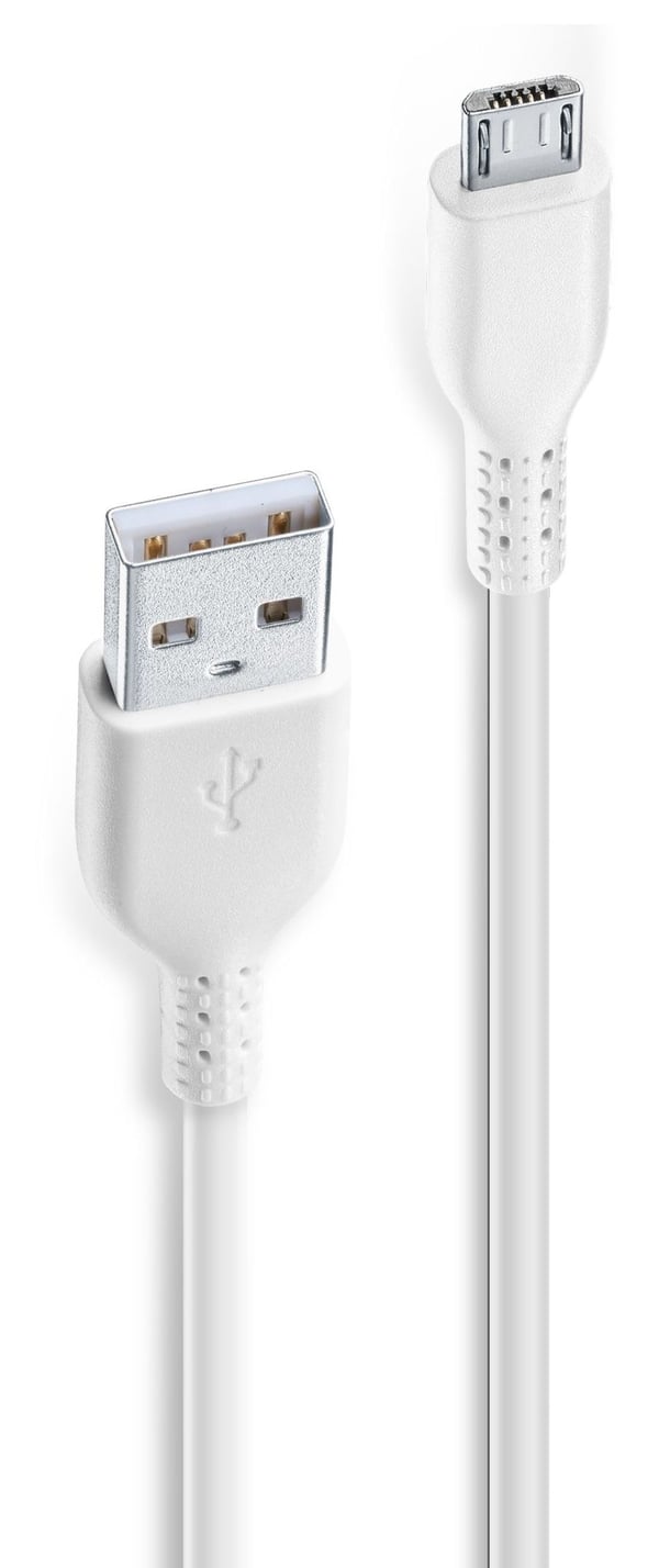 Cellularline 8018080190919, 1 m, USB A, Micro-USB B, Hvit