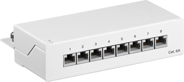 Goobay 62067, RJ45, Brons/Guld, Cat6a, U/FTP (STP), 22/26, Vit