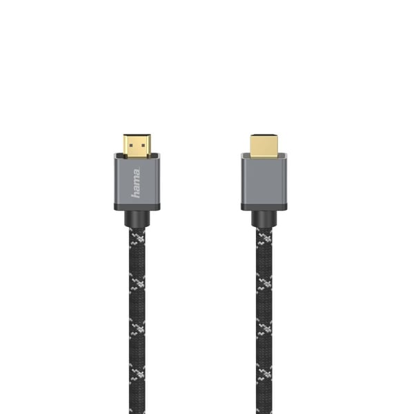 Hama 00205240, 3 m, HDMI Type A (Standard), HDMI Type A (Standard), 3D, 48 Gbit/s, Svart, Grå