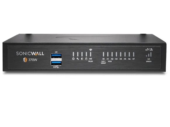 SonicWall TZ370 - Advanced Edition - sikkerhetsapparat - med 1-års TotalSecure - 1GbE - skrivebord